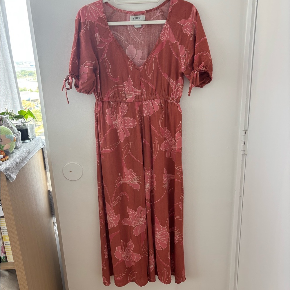 Yireh Clementine Midi Dress Terra Rossa